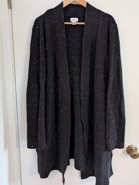 Old Navy Black Speckled Textured Sweater Size L